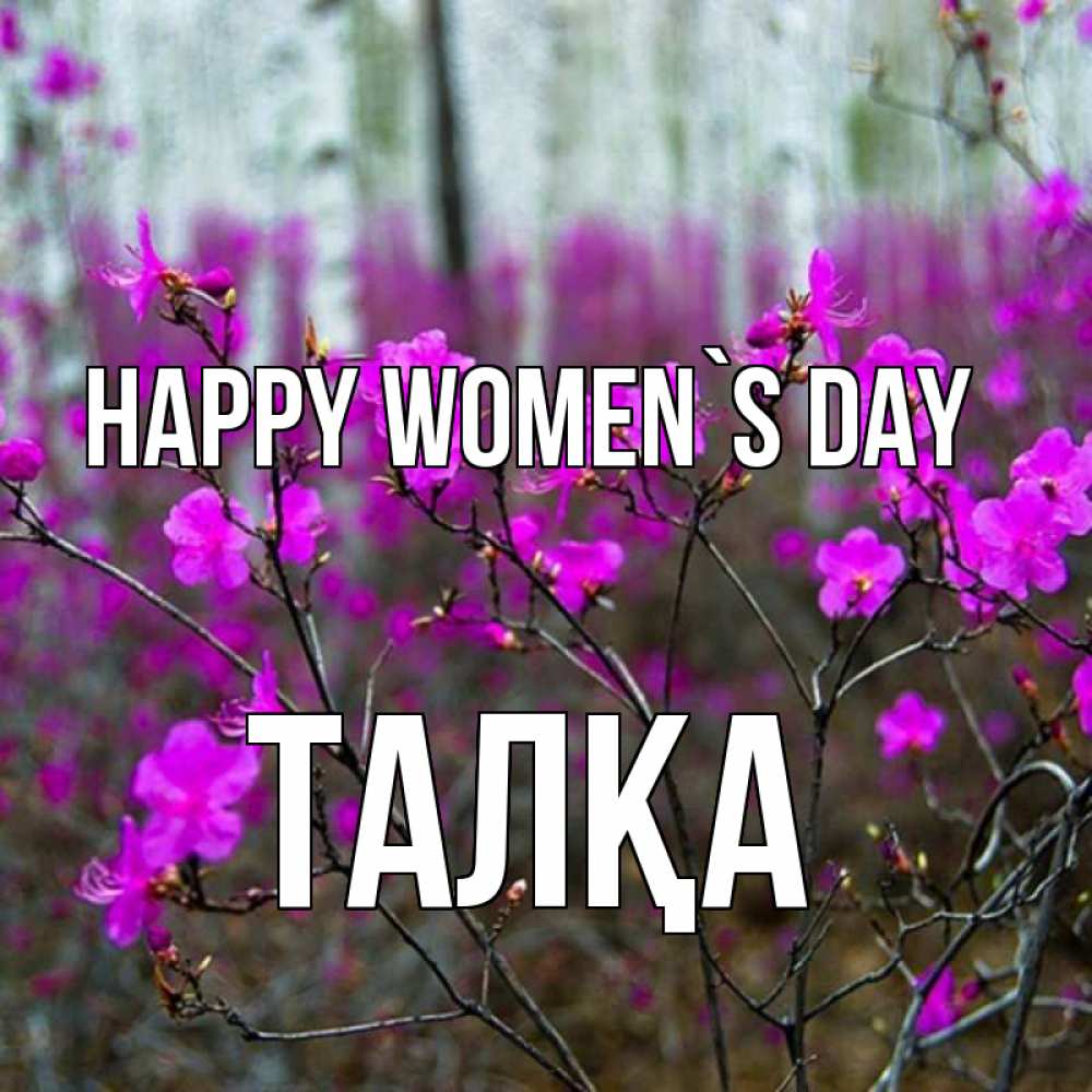 Greetings card с именем, ТАЛҚА happy women`s day дикие цветы Greetings with text for free download 